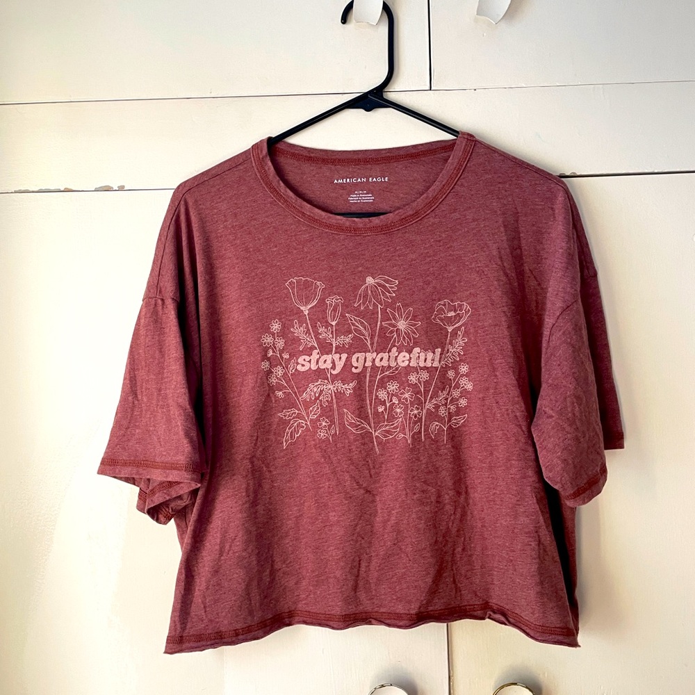 American Eagle baggy cropped tee